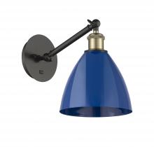 Innovations Lighting 317-1W-BAB-MBD-75-BL - Plymouth - 1 Light - 8 inch - Black Antique Brass - Adjustable Sconce