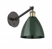 Innovations Lighting 317-1W-BAB-MBD-75-GR - Plymouth - 1 Light - 8 inch - Black Antique Brass - Adjustable Sconce