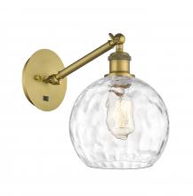Innovations Lighting 317-1W-BB-G1215-8 - Athens Water Glass - 1 Light - 8 inch - Brushed Brass - Adjustable Sconce