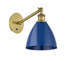 Innovations Lighting 317-1W-BB-MBD-75-BL - Plymouth - 1 Light - 8 inch - Brushed Brass - Adjustable Sconce