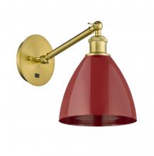 Innovations Lighting 317-1W-SN-MBD-75-RD - Plymouth - 1 Light - 8 inch - Brushed Satin Nickel - Adjustable Sconce