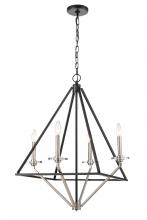 Innovations Lighting 331-4CR-BSN - Raleigh - 4 Light - 24 inch - Black Satin Nickel - Chain Hung - Chandelier