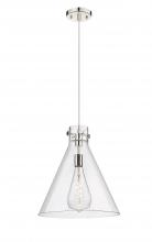 Innovations Lighting 410-1PL-PN-G411-16CL - Newton Cone - 1 Light - 16 inch - Polished Nickel - Cord hung - Pendant