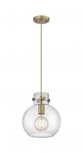 Innovations Lighting 410-1PM-BB-G410-10SDY - Newton Sphere - 1 Light - 10 inch - Brushed Brass - Cord hung - Mini Pendant