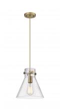 Innovations Lighting 410-1PM-BB-G411-10SDY - Newton Cone - 1 Light - 10 inch - Brushed Brass - Cord hung - Pendant