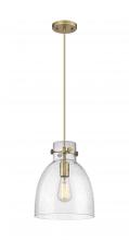 Innovations Lighting 410-1PM-BB-G412-10SDY - Newton Bell - 1 Light - 10 inch - Brushed Brass - Cord hung - Pendant