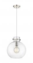 Innovations Lighting 410-1PM-PN-G410-12CL - Newton Sphere - 1 Light - 12 inch - Polished Nickel - Cord hung - Mini Pendant