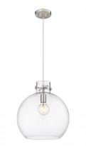Innovations Lighting 410-1PM-SN-G410-14CL - Newton Sphere - 1 Light - 14 inch - Satin Nickel - Cord hung - Pendant