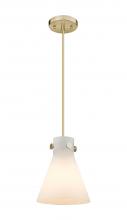 Innovations Lighting 410-1PS-CB-G411-8WH - Newton Cone - 1 Light - 8 inch - Champagne Bronze - Cord hung - Pendant