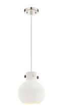 Innovations Lighting 410-1PS-PN-M410-8W - Newton Sphere - 1 Light - 8 inch - Polished Nickel - Cord hung - Pendant