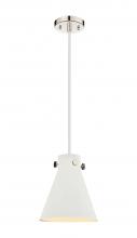 Innovations Lighting 410-1PS-PN-M411-8W - Newton Cone - 1 Light - 8 inch - Polished Nickel - Cord hung - Pendant