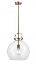 Innovations Lighting 410-1SL-BB-G410-14CL - Newton Sphere - 1 Light - 14 inch - Brushed Brass - Multi Pendant