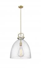 Innovations Lighting 410-1SL-BB-G412-16SDY - Newton Bell - 1 Light - 16 inch - Brushed Brass - Multi Pendant