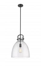 Innovations Lighting 410-1SL-BK-G412-14SDY - Newton Bell - 1 Light - 14 inch - Matte Black - Multi Pendant