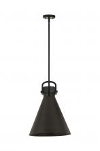 Innovations Lighting 410-1SL-BK-M411-16BK - Newton Cone - 1 Light - 16 inch - Matte Black - Multi Pendant