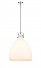 Innovations Lighting 410-1SL-PN-G412-18WH - Newton Bell - 1 Light - 18 inch - Polished Nickel - Pendant