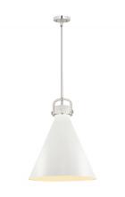 Innovations Lighting 410-1SL-PN-M411-18W - Newton Cone - 1 Light - 18 inch - Polished Nickel - Pendant