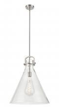 Innovations Lighting 410-1SL-SN-G411-18CL - Newton Cone - 1 Light - 18 inch - Satin Nickel - Pendant