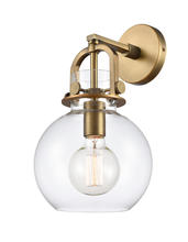 Innovations Lighting 410-1W-BB-8CL - Newton Sphere - 1 Light - 8 inch - Brushed Brass - Sconce