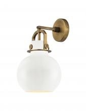 Innovations Lighting 410-1W-BB-M410-8W - Newton Sphere - 1 Light - 8 inch - Brushed Brass - Sconce