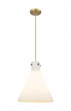 Innovations Lighting 410-3PL-BB-G411-16WH - Newton Cone - 3 Light - 16 inch - Brushed Brass - Cord hung - Pendant