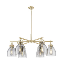 Innovations Lighting 410-6CR-CB-G412-7SM - Newton Bell - 6 Light - 26 inch - Champagne Bronze - Chandelier