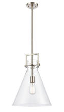 Innovations Lighting 411-1S-SN-14CL - Newton Cone - 1 Light - 14 inch - Brushed Satin Nickel - Cord hung - Pendant
