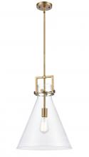 Innovations Lighting 411-1SL-BB-G411-14CL - Newton Cone - 1 Light - 14 inch - Brushed Brass - Multi Pendant