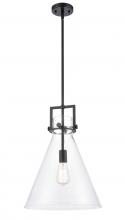 Innovations Lighting 411-1SL-BK-G411-14CL - Newton Cone - 1 Light - 14 inch - Matte Black - Multi Pendant