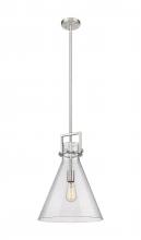 Innovations Lighting 411-1SL-SN-G411-14SDY - Newton Cone - 1 Light - 14 inch - Brushed Satin Nickel - Stem hung - Pendant