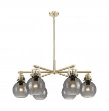 Innovations Lighting 411-6CR-CB-G410-7SM - Newton Sphere - 6 Light - 26 inch - Champagne Bronze - Chandelier
