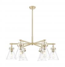 Innovations Lighting 411-6CR-CB-G411-7SDY - Newton Cone - 6 Light - 26 inch - Champagne Bronze - Chandelier