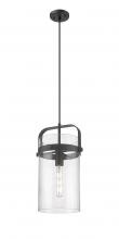 Innovations Lighting 413-1PM-BK-G413-1S-8SDY - Pilaster - 1 Light - 8 inch Glass - Matte Black - Pendant