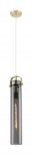 Innovations Lighting 413-1PS-CB-G413-1S-4SM - Pilaster - 1 Light - 4 inch Glass - Champagne Bronze - Pendant