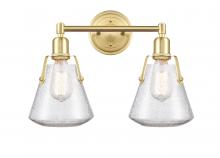 Innovations Lighting 422-2W-SB-7SDY - Luna - 2 Light - 18 inch - Satin Brass - Bath Vanity Light