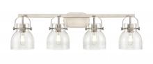 Innovations Lighting 423-4W-SN-G412-6SDY - Pilaster II Bell - 4 Light - 37 inch - Satin Nickel - Bath Vanity Light