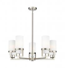 Innovations Lighting 426-5CR-SN-G426-8WH - Utopia - 5 Light - 24 inch - Satin Nickel - Chandelier
