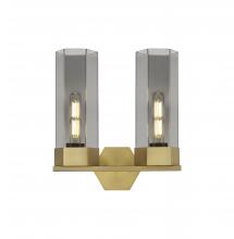 Innovations Lighting 427-2W-BB-G427-14SM - Claverack - 2 Light - 13 inch - Brushed Brass - Bath Vanity Light