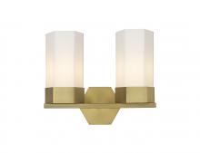 Innovations Lighting 427-2W-BB-G427-9WH - Claverack - 2 Light - 13 inch - Brushed Brass - Bath Vanity Light