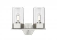 Innovations Lighting 427-2W-SN-G427-9CL - Claverack - 2 Light - 13 inch - Satin Nickel - Bath Vanity Light
