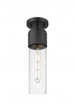 Innovations Lighting 428-1F-BK-G428-12SDY - Bolivar - 1 Light - 5 inch - Matte Black - Semi-Flush Mount