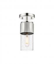 Innovations Lighting 428-1F-PN-G428-7SDY - Bolivar - 1 Light - 5 inch - Polished Nickel - Semi-Flush Mount