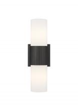Innovations Lighting 428-2WL-BK-G428-7WH - Bolivar - 2 Light - 5 inch - Matte Black - Bath Vanity Light