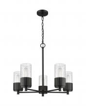 Innovations Lighting 428-5CR-BK-G428-7SDY - Bolivar - 5 Light - 25 inch - Matte Black - Chain Hung - Chandelier