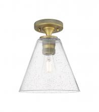 Innovations Lighting 434-1F-BB-GBC-84 - Crown Point - 1 Light - 8 inch - Brushed Brass - Flush Mount