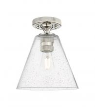 Innovations Lighting 434-1F-PN-GBC-84 - Crown Point - 1 Light - 8 inch - Polished Nickel - Flush Mount