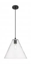 Innovations Lighting 434-1P-BK-GBC-122 - Crown Point - 1 Light - 12 inch - Matte Black - Pendant