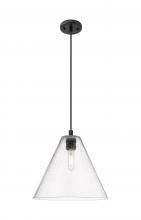 Innovations Lighting 434-1P-BK-GBC-124 - Crown Point - 1 Light - 12 inch - Matte Black - Pendant