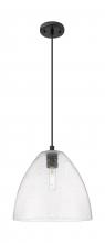 Innovations Lighting 434-1P-BK-GBD-124 - Crown Point - 1 Light - 12 inch - Matte Black - Pendant