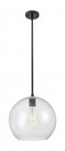 Innovations Lighting 434-1S-BK-G124-12 - Crown Point - 1 Light - 12 inch - Matte Black - Pendant